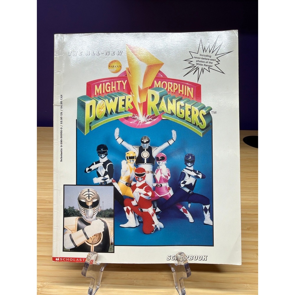 1995 Mighty Morphin Power Rangers Scrapbook Scholastic 1st Printing Paperback
